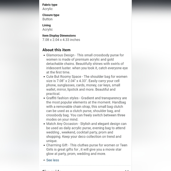 Graffiti Print Acrylic Clutch with Detachable Gold Chain - Picture 9 of 10